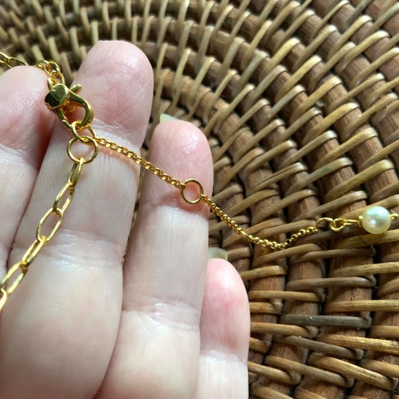 Kate Spade ELEPHANT NECKLACE ⭐️ NWT Winter Carnival PEARL GOLD CRYSTAL CHAIN - Picture 7 of 10